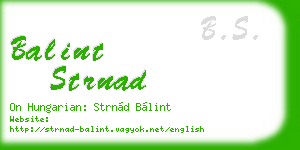 balint strnad business card